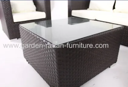 Garden Rattan Furniture Sofa Brown Wicker 