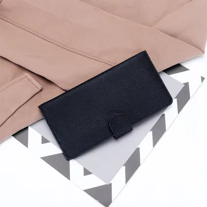 Ladies Long Cowhide Ultra-Thin Large Capacity Mobile Phone Wallet