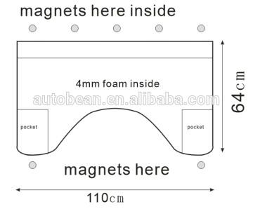 110*64cm with 4mm foam flame resistant treatment car fender cover