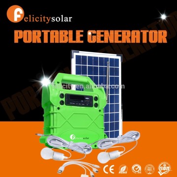 ISO9001 manufacturer customized mini solar generator for light for charging mobile for listening music