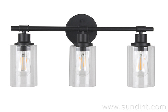 Modern 3-light Black Indoor Entryway Vanity Light