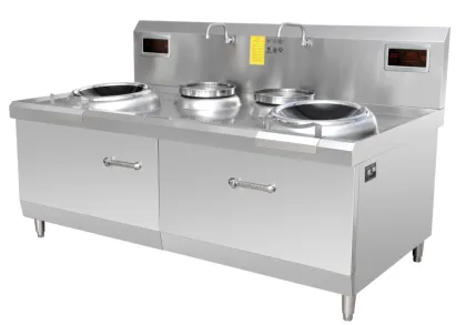 Commercial Induction Cooker Electromagnetic Double-Head Double-Tailed Fry Furnace