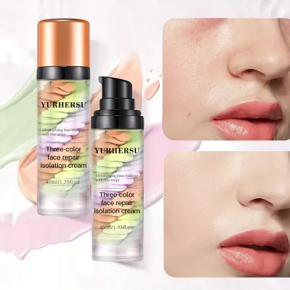 YURHERSU Three-Color Isolation Cream Hydrating Sunscreen Foundation Base