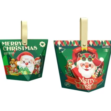 Customized colored Christmas printed paper bags