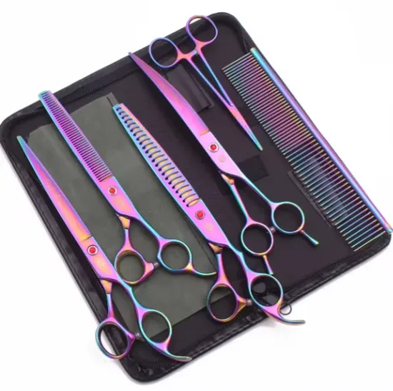 Wholesale Color Printing Dog Grooming Shears Pet Hair Scissors