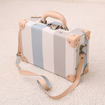 Vintage 13 inch PU Leather Suitcase with Combination Lock - Hot Selling Travel Case for Women
