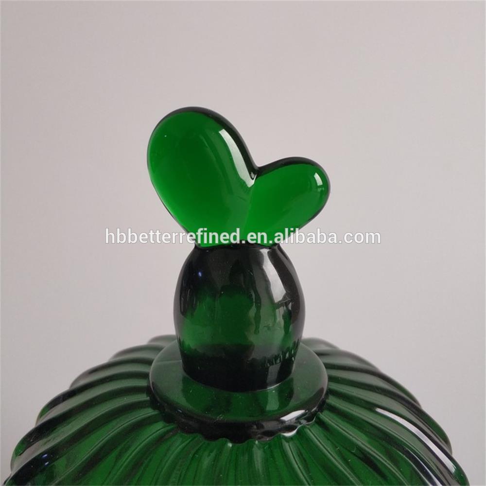 Elegant Green Glass Cactus Cookie Jar6