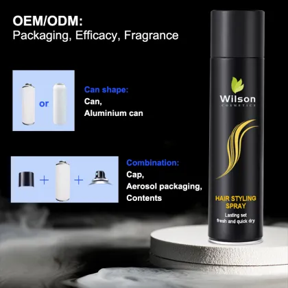 Lightweight Nourishing Hair Styling Spray for Silkening and Volume