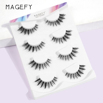 MAANGE Full Strip Cruelty-Free Silk Eyelashes with Clear Band