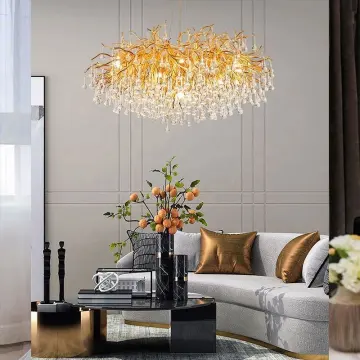 Gold Modern Decorative Tree Branch Crystal Chandelier