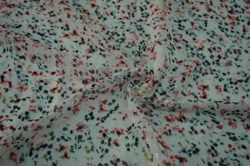 100% Polyester Swiss Dot Clip Jacquard Chiffon Fabric