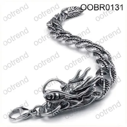 Casting antique looking dragon jewelry ,stainless steel dragon bracelet