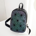 Ransel Mini Baru untuk Wanita Ransel Rhomboid Geometrik untuk Lelaki dan Wanita Portable Luminous Backpack
