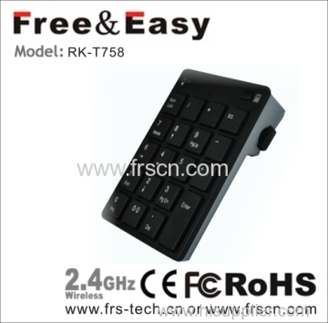 Flexible 19keys 2.4g Mini Wireless Numeric Keypad 