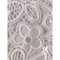 White Crochet Embroidery Fabric