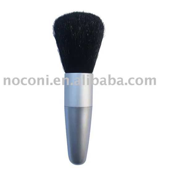 compact silver handle powder brush