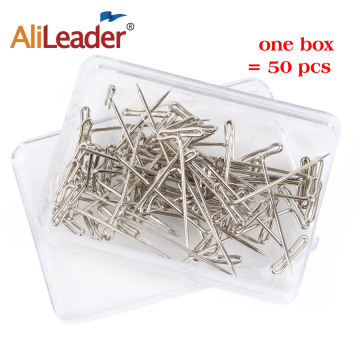 AliLeader 50pcs/Box 1.5inch Metal Wig T-pins for Holding Wigs and Hair Extensions on Wig Head