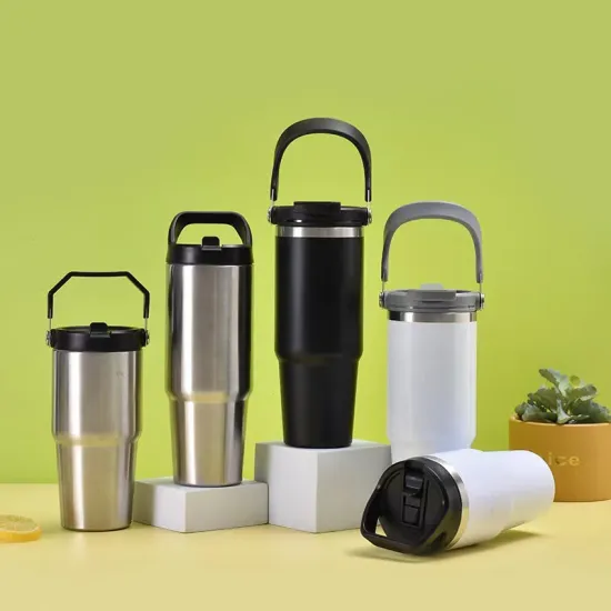 30oz Insulated Stainless Steel Tumblers in Bulk: Complete Set with Lids and Straws