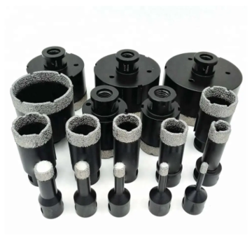 Rowplog Dry Drill Bit Set - Vacuum Brazed Diamond Core Drill Bits for Concrete, Ceramic, and Stone