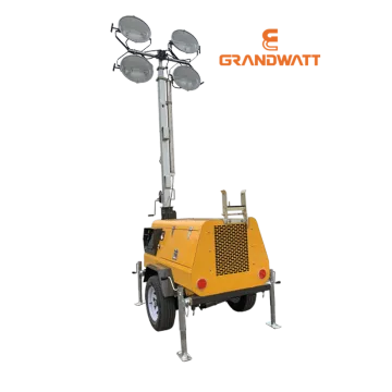 Light tower with easy operation and compact design