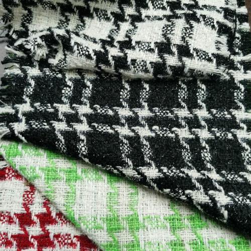 Boucle vogue Houndstooth checked design fabric