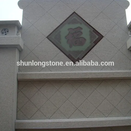 Light granite wall fence stone,wall carving stone