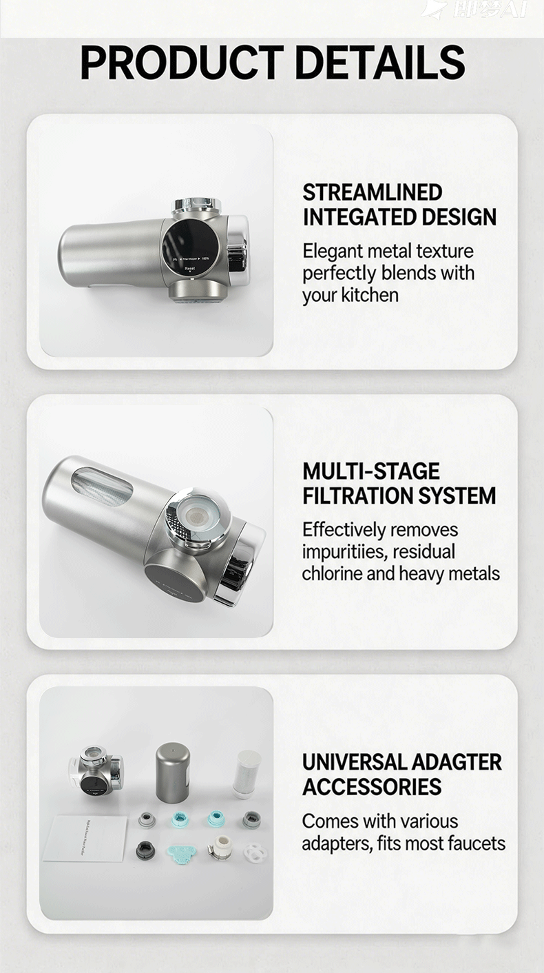 Horizontal Digital Display Faucet Water Purifier
