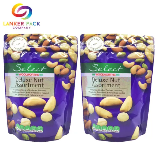 Custom Printed Dry Fruits Plastic Packing Bag