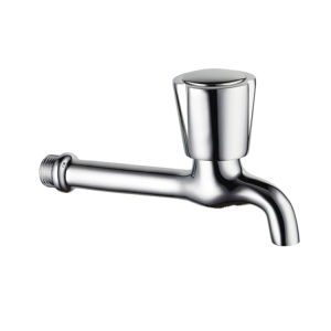 긴 몸 세탁기 아연 찬 세면기 꼭지 단 하나 손잡이 정원 믹서