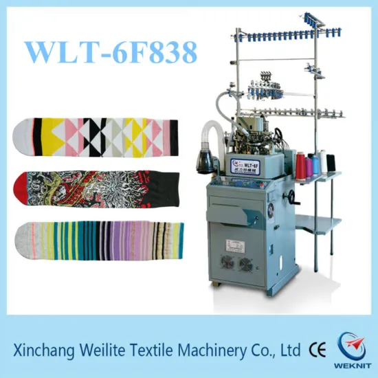WLT-6F terry sock knitting machine needle range 84~200N