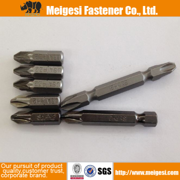 S2 steel 1/4" hex magnetic double head screwdriver bits PH2