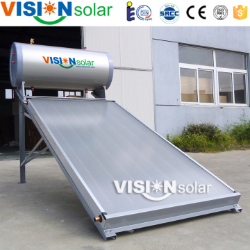 Flat plate collector water heater uses of solar energy