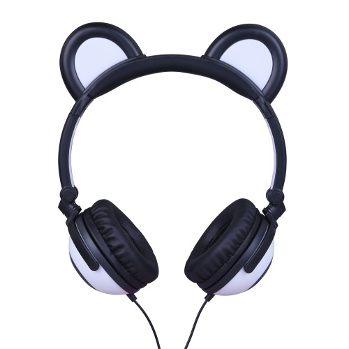 Cuffie auricolari a forma di panda con LED luminosi colorati OEM