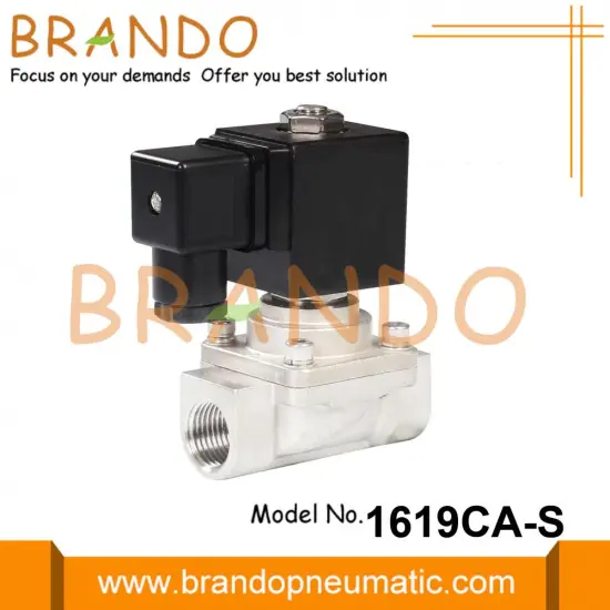 3/8'' 1/2'' Stainless Steel Solenoid Valve For Steam