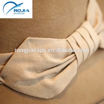narrow brim wrinter women ribbon design wool cap