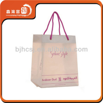 fashionable custom PVC shopping bags