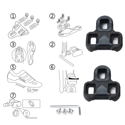 Road Bike Pedal Cleat Self-Locking Pedal Compatible With LOOK KEO Ultralight Bike Pedal Bicycle Accessories Cycling Cleats