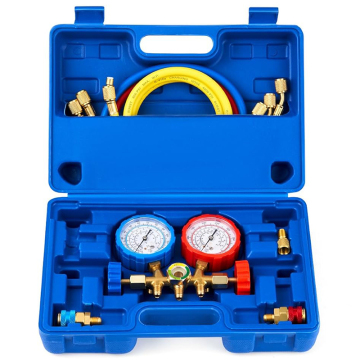 3 Way AC Diagnostic Manifold Gauge Set for Freon Charging - R134A, R12, R22, R502