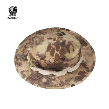 Woodland Camo Fisherman Bucket Hat Polyester/Cotton Comfort