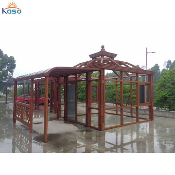 Prefab Aluminum Frame Balcony Roof Glass Sunroom Design