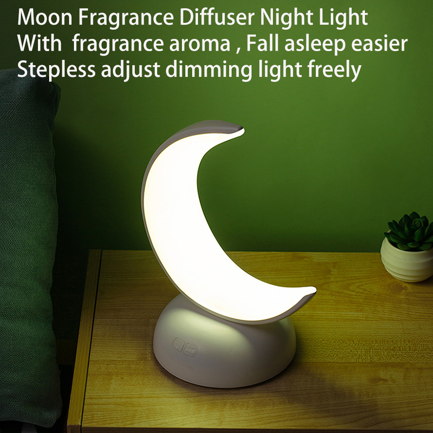 Portable led moon light scented oil aroma diffuser