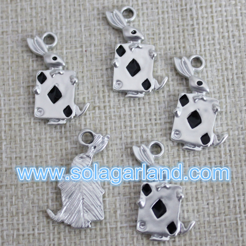 Playing Card Metal Pendants