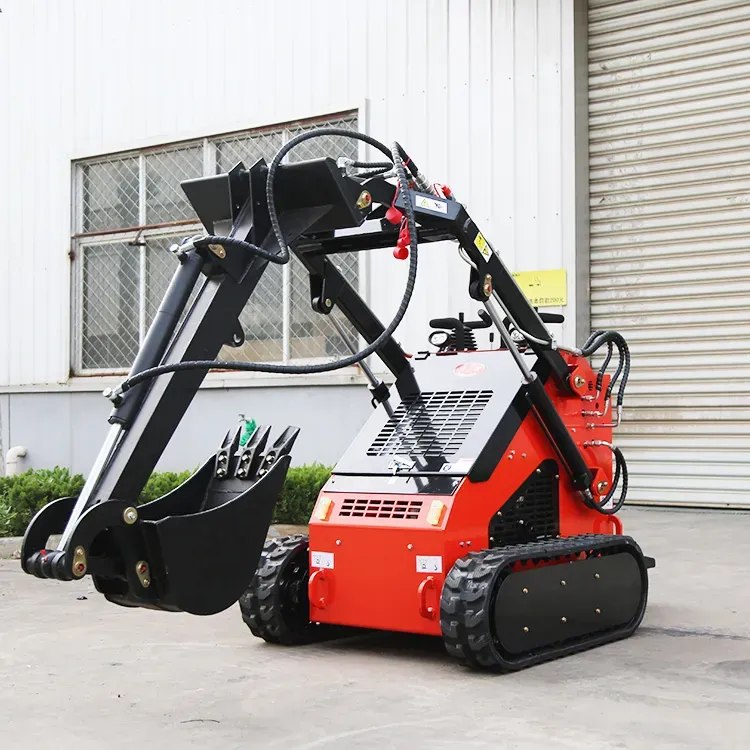 Mini Crawler Backhoe Skid Steer Loader with Attachments