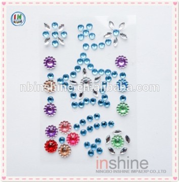 Rhinestone diamond stickers , acrylic crystal diamond sticker , laptop sticker , kids craft kits