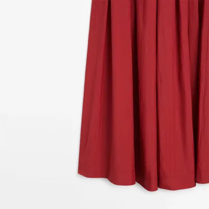 Women's French elegant artistic style wide pleated skirt A-line skirt