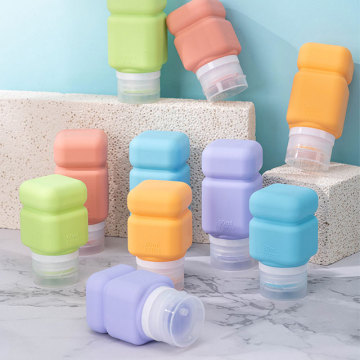 Custom Logo Collapsible Squeeze Cosmetic Lotion Shampoo Bottle Set