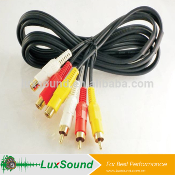 A/V cable,3RCA male to 3RCA female A/V cable,professional A/V cable
