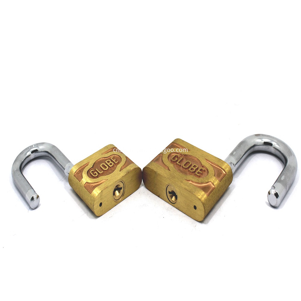 cast globe brass padlock