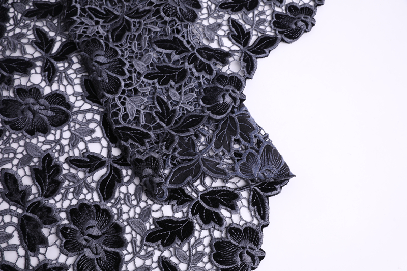 Chemical Lace Velvet Embroidery Fabric