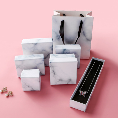 Custom Marbling Printed Jewelry Packaging Mini Ring Box